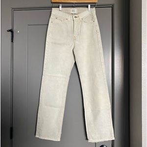 BGD high waisted cowboy jean (cream, size 26)